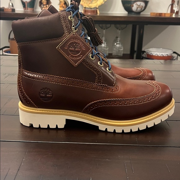 Timberland 6” Premium Brogue Boots Limited Edition Brown new Mens Size 9 main image 3